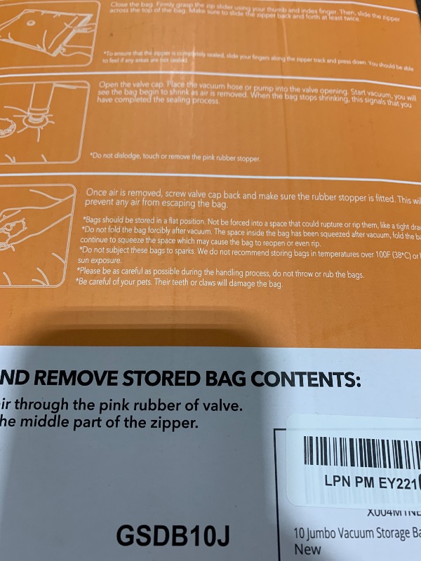 Photo 1 of 10 Jumbo Vacuum Storage Bags with Electric Pump,Plastic Packaging Bags, Space Saver Bag for Clothes, Mattress, Blanket, Duvets, Pillows, Comforters, Travel