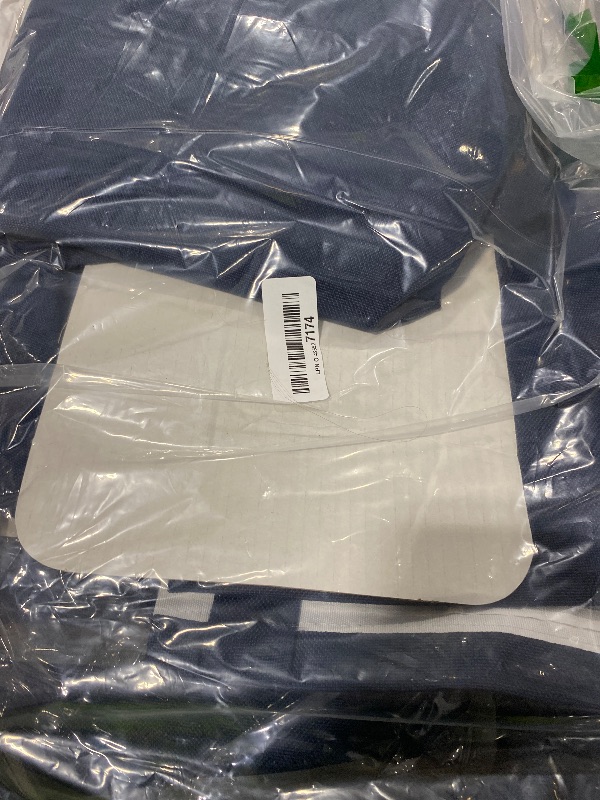 Photo 1 of 100% Blackout Shield Linen Blackout Curtains for Bedroom 84 Inches Long, Back Tab/Rod Pocket Living Room Drapes, Thermal Insulated Blackout Curtains 2 Panels Set, 50" W x 84" L, Midnight Blue