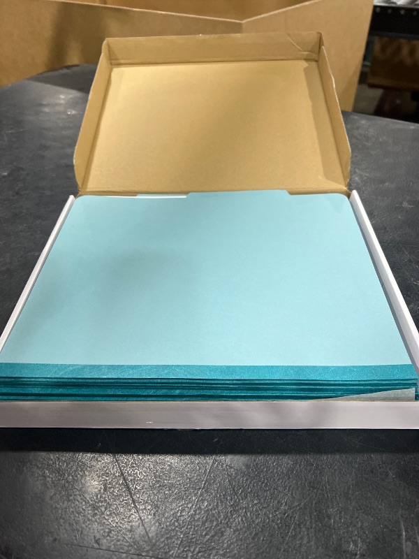Photo 1 of 10 Blue Classification Folders - 1 Divider - 2 Inch Tyvek Expansions - Durable 2 Prongs, for Medical Files, Law Client Files, Pressboard Classification Folders 1 Dividers Letter Size, Blue, 10 Pack