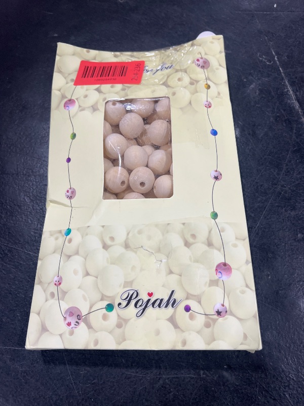 Photo 1 of 100pcs 20MM Wood Beads Natural Unfinished Round Wooden Loose Beads Wood Spacer Beads for Craft Making Decorations and DIY Crafts (20mm)