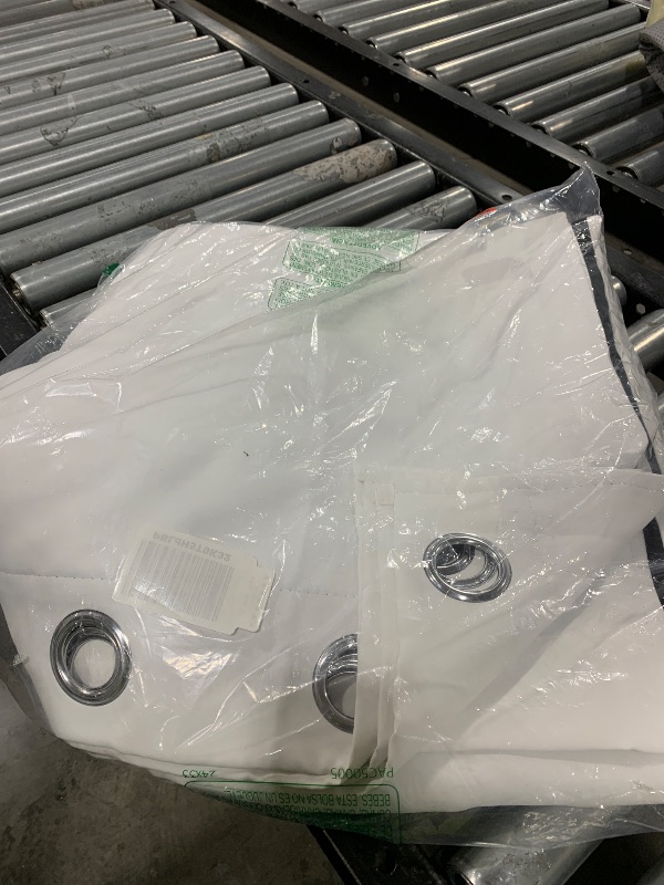 Photo 1 of 100% Blackout Curtain for Bedroom | Coated Fabric | Light Block for Windows & Sliding Doors | Made in Europe | Grommet | 53" W x 84" L | White - Snow MC720