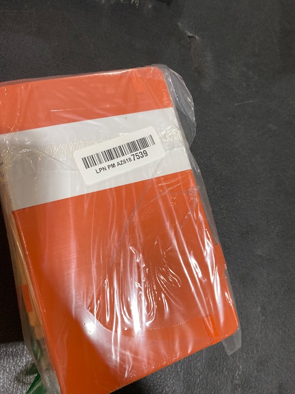 Photo 1 of 5 Pack Journal Notebook Bulk for School, Feela Hardcover Business Notebooks Classic Ruled Lined Journals with Pen Holder for Work Note Taking, with 5 Black Pens, 120 GSM, 5.1”x8.3”, A5, Orange