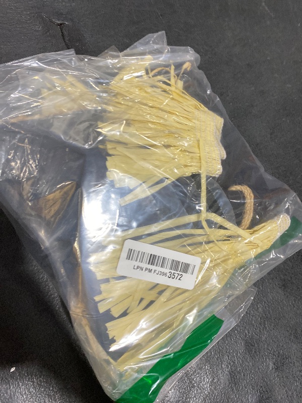 Photo 1 of 9 Piece Scarecrow Costume Set for Women Men Scarecrow Hat Gloves Rope Belt Straw Kit Holloween Cosplay Accessories