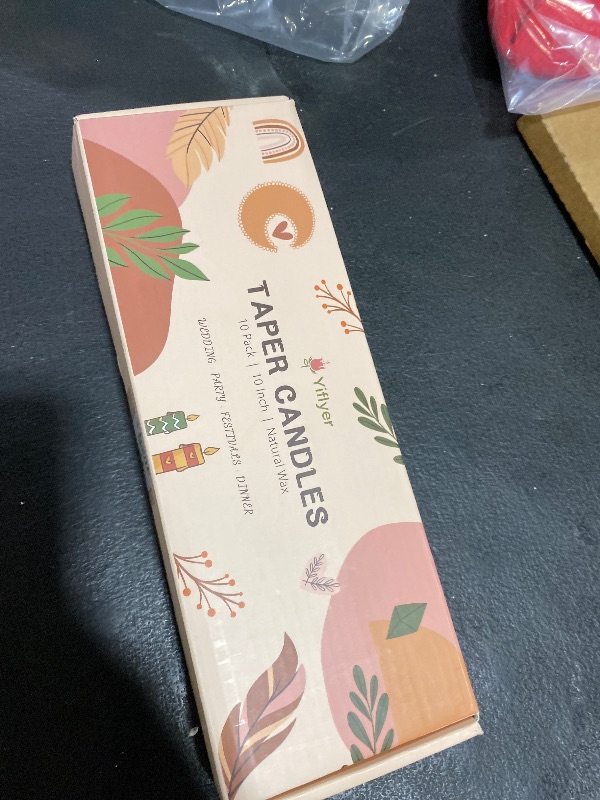 Photo 1 of 10 Inch Baby-Pink Taper Candles for Home Decoration, 10 Pack Unscented Candlesticks for Dinner Wedding Party, Smokeless and Dripless Candle Sticks