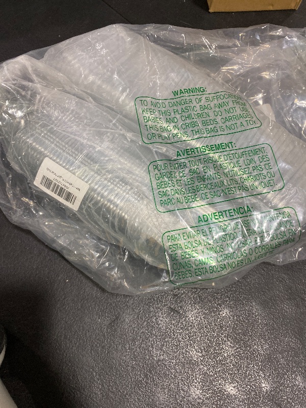 Photo 1 of 100 Pack 8OZ Plastic 50Pcs Square Dessert Cups with Lids and 50Pcs Spoons,Square Ice Cream Container with Forks, Disposable Parfait Cups for Mousse Cupcake Pudding Snacks Yogurt Parfait Fruits?50Sets?