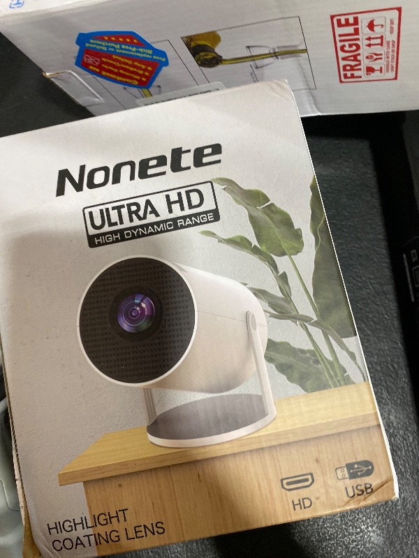 Photo 1 of ?Built-in Apps?Mini Projector 1080P, 4K Projector Full HD with WIFI 6 and Bluetooth 5.2, Support 270° Rotatable Portable Projector with Auto Keystone Correction,Compatible with Phone/HDMI/USB-White