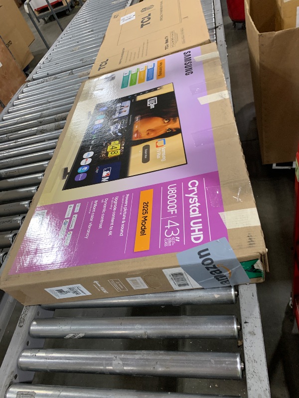 Photo 1 of *PARTS ONLY* Samsung 43-Inch Class Crystal UHD U8000F 4K Smart TV (2025 Model) Endless Free Content, Crystal Processor 4K, MetalStream Design, Knox Security, Alexa Built-in