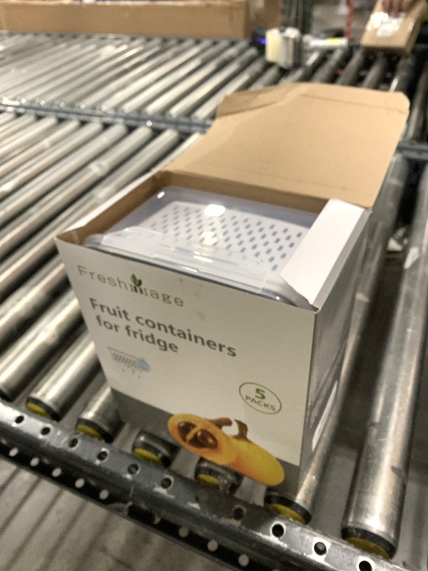 Photo 1 of 5 PCS Large Fruit Containers for Fridge - Leakproof Food Storage Containers with Removable Colander - Dishwasher & microwave safe Produce Containers Keep Fruits, Vegetables, Berry, Meat Fresh longer