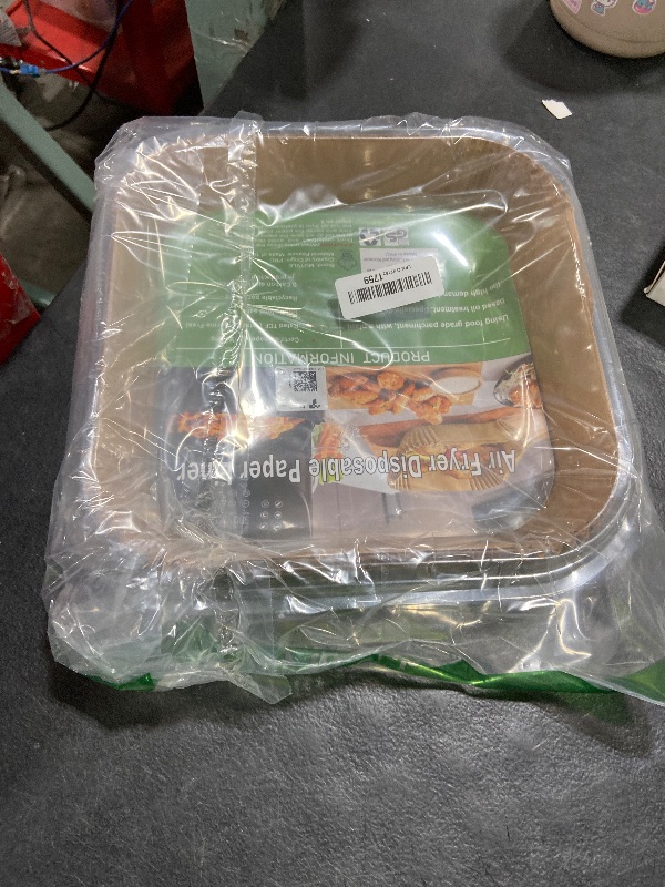 Photo 1 of 10 Inch Largest Square Air Fryer Disposable Paper Liner, XXL 100Pcs Air Fryer Parchment Liners for 8QT or Bigger Air Fryer, Non-stick, Food Grade Baking Paper for Frying, Roasting and Microwave