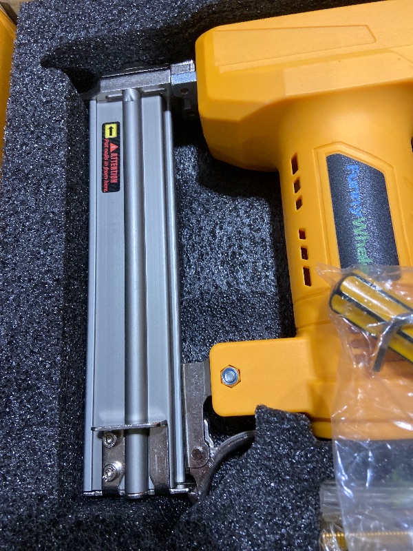 Photo 1 of 18 Gauge Brad Nailer/Narrow Crown Stapler Compatible with Dewalt 20V MAX Battery(NO Battery) 2 in 1 Cordless Nail Gun with 1000 Nails and 1000 Staples for Home Improvement, DIY and Woodworking