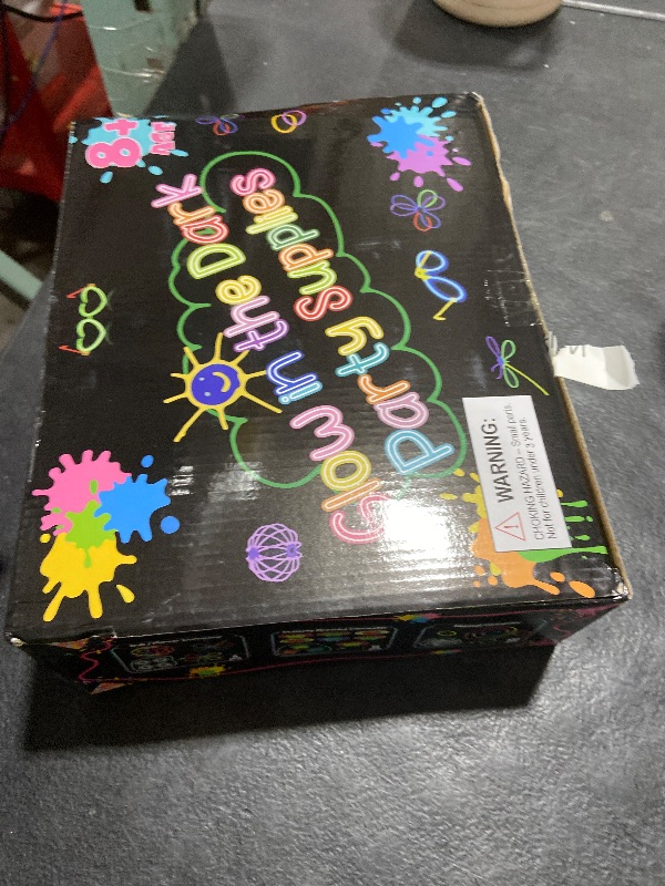 Photo 1 of 150PCS Glow in the Dark Party Supplies for Kids Adults, Light Up Party Favors with Light Up Glasses, Headband, Rings, 100 Glow Sticks Bulk Party Pack DIY Glow Necklaces Bracelets, Neon Party Supplies