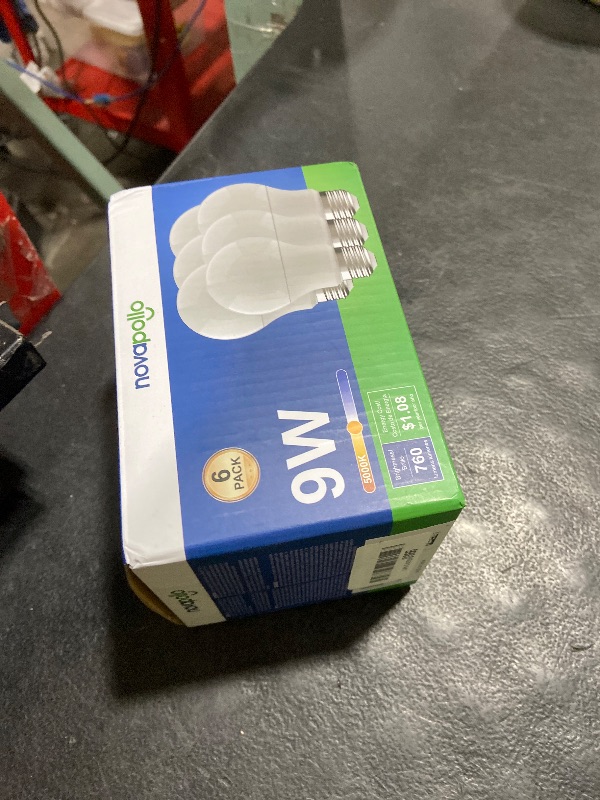 Photo 1 of A19 LED Light Bulbs, 6-Pack, 60W Equivalent Non-Dimmable Light Bulb, 5000K Daylight, 760LM, E26 Base for Home Lighting