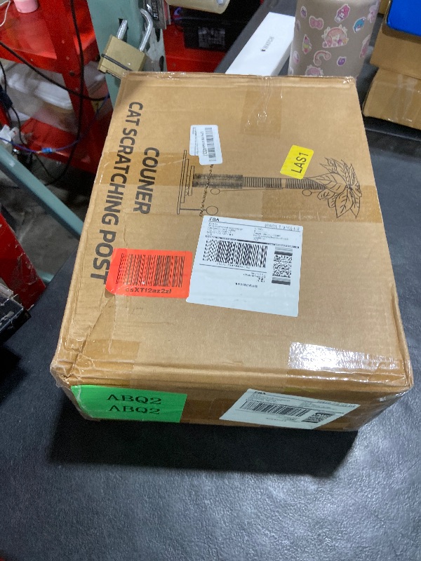 Photo 1 of 39.4'' Tall Cat Scratching Post,3.5 Inch Wide Sisal Rope Scratching Post for Indoor Adults Kittens,Cat Scratcher with Stable Solid Wood Base Interactive Ball Toys Self Groomer Brush for Large Cats