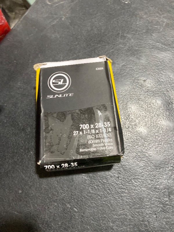 Photo 1 of 1 Pack - Bike Tube, Presta Valve 700c x 28-35, (27x1-1/8 to 1-1/4), 60mm Presta Valve, Bicycle Inner Tube, Sunlite