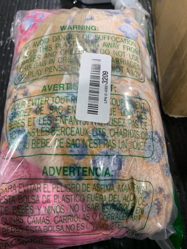 Photo 1 of 1 Pack 3 Blankets Super Soft Fluffy Premium Fleece Pet Blanket Flannel Paw Printed Throw for Dog Puppy Cat (Medium 30x20'', Brown, Pink, White)