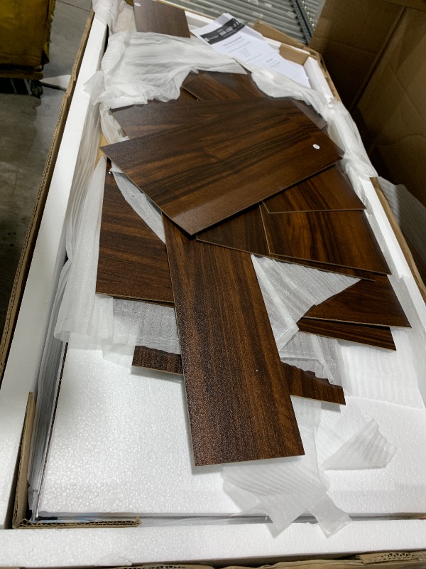 Photo 1 of YITAHOME 48'' Farmhouse Makeup Vanity Desk with Mirror and Lights, 68'' 360° Rotation Big Modern Lighted Vanity Table with 6 Drawers & Lots Shelves, Rustic Large Dressing Table, Antique Brown