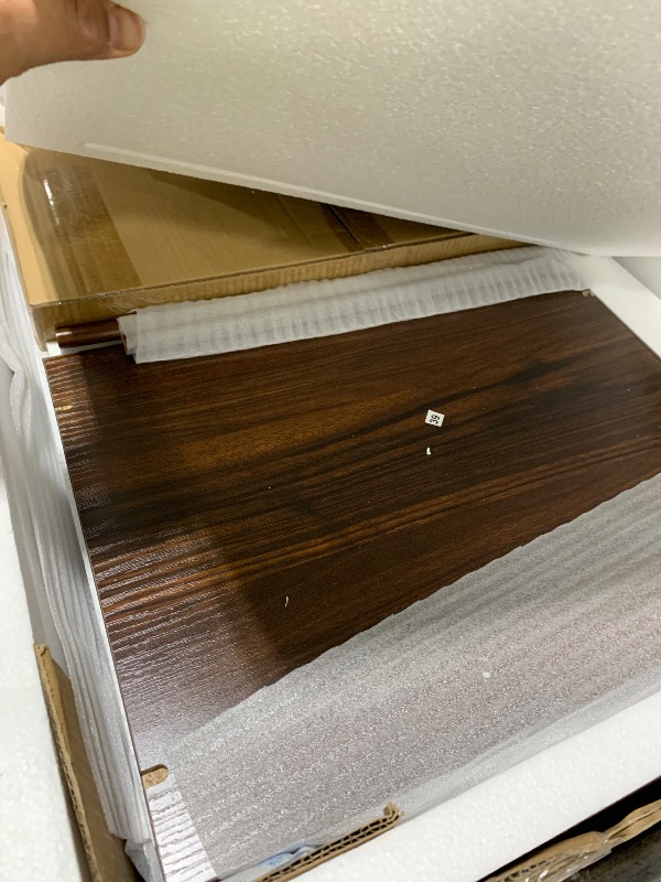 Photo 1 of YITAHOME 48'' Farmhouse Makeup Vanity Desk with Mirror and Lights, 68'' 360° Rotation Big Modern Lighted Vanity Table with 6 Drawers & Lots Shelves, Rustic Large Dressing Table, Antique Brown