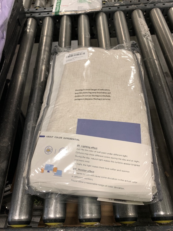 Photo 1 of 100% Blackout Shield Linen Blackout Curtains for Bedroom 96 Inches Long, Back Tab/Rod Pocket Living Room Drapes, Thermal Insulated Blackout Curtains 2 Panels Set, 50" W x 96" L,Cream