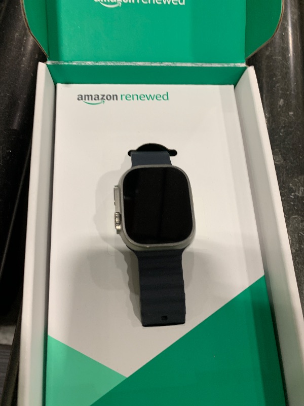 Photo 1 of *ICLOUD LOCKED** Apple Watch Ultra [GPS + Cellular 49mm] Titanium Case with Midnight Ocean Band, One Size (Renewed Premium)