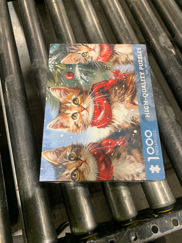 Photo 1 of 1000 Piece Puzzle for Adults, Christmas Snowy Night Puzzles 1000 Pieces, Enchanting Christmas Eve Puzzles for Adults Jigsaw Puzzle Vacation Challenging for Teens