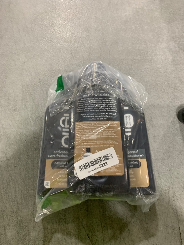 Photo 1 of 3 pack Hello Activated Charcoal mouth wash Fluoride Free with Activated Charcoal, Teeth Whitening, with Fresh Mint and Coconut Oil, No SLS, Vegan friendly