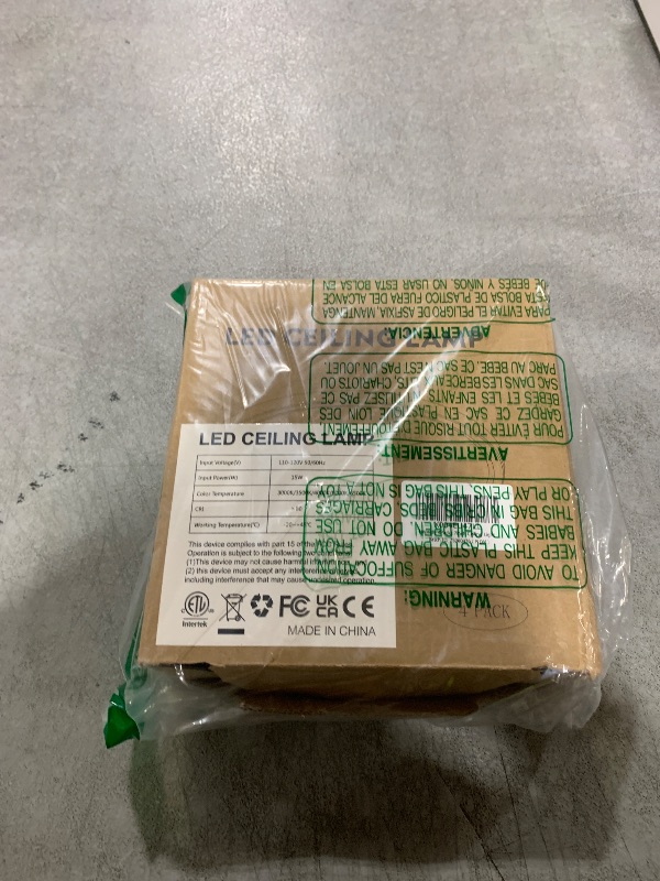 Photo 1 of 4Pack LED Flush Mount Ceiling Light Fixture, 7Inch 15W, Dimmable&3000K/3500K/4000K/5000K/6500K Adjustable Low Profile Ceiling Lights, 1500LM Round Lamp for Bathroom, Closet, Kitchen, Hallway, White