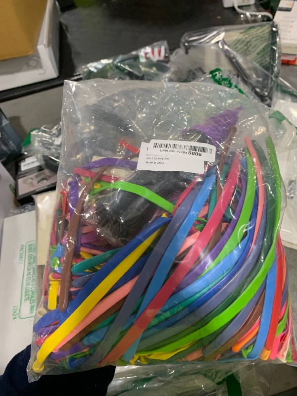 Photo 1 of 200 PCS Latex Twisting 260Q Magic Balloons - Assorted Color Long for Animal Shape Party, Birthdays, Clowns, Weddings Decorations (With 1PCS Pump)