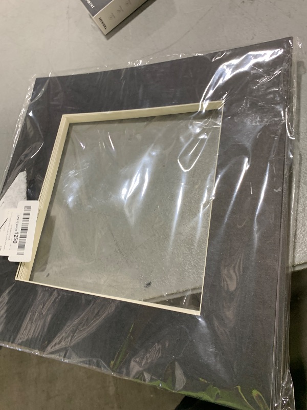 Photo 1 of 15 Pack 12x12 Black Picture Mats, Frame Mattes for 8x8 Pictures Display Photo Frame Mat Core Bevel Cut Mat Board Show Kit for Photos, Prints, Artworks