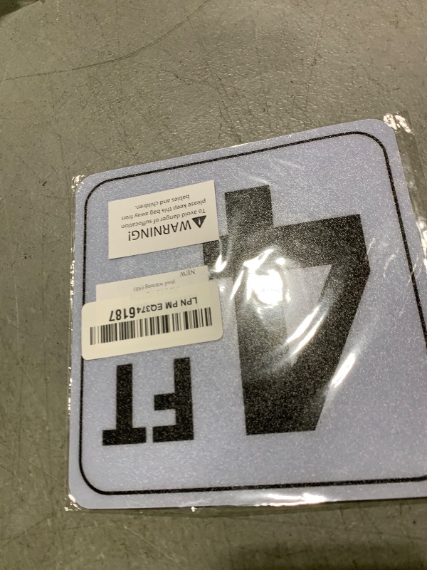 Photo 1 of 4FT Pool Depth Stickers, Anti-Slip Vinyl Markers - 6x6 Inches, Waterproof, Safety Number Signage for Swimming Pool Decks (4ft)