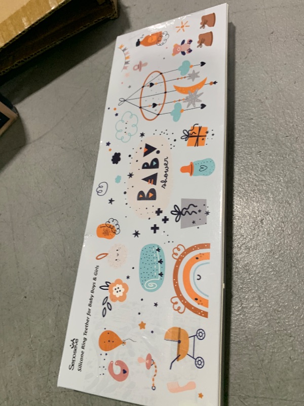 Photo 1 of 3 Pack Ring Teether Baby Infant Toys, Baby Essentials, Silicone Teething Ring Toys for Babies 6 Months, Seposeve Toddler Teethers 6-12 Months 12-24 Months, Infant Teething Relief, Purple Pink White