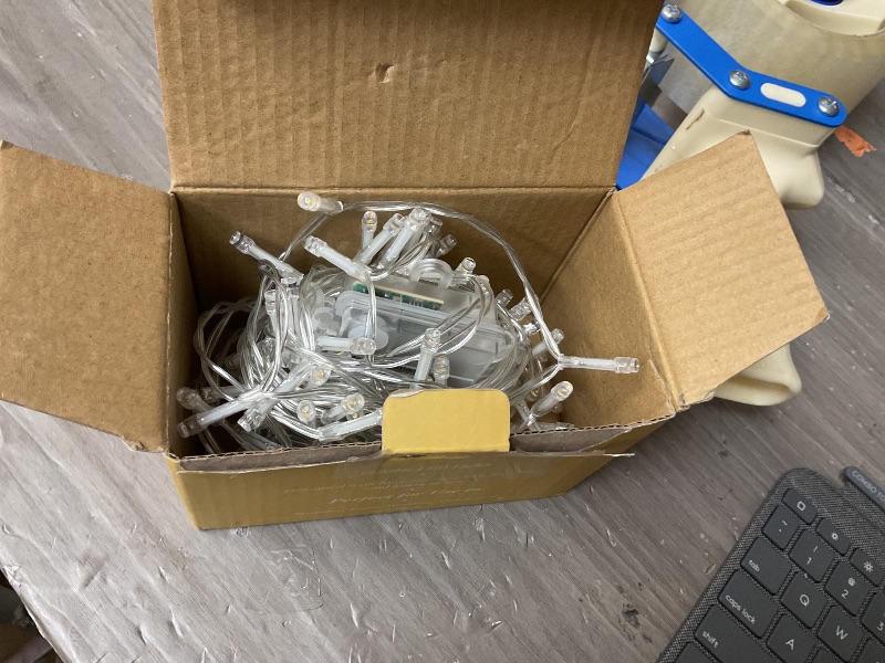 Photo 1 of 2 Pack Christmas String Lights Battery Operated with Timer, 66FT 200 LED Waterproof Twinkle Lights, 8 Modes Fairy Light for Indoor and Outdoor Bedroom Garland Tree Christmas Decorations (Warm White)