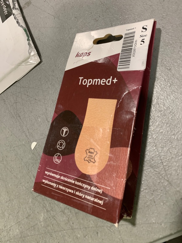 Photo 1 of 1 x Heel Raise, Heel Lift Elevator, Heel Pad, Orthotic Wedge, Many Widths and Heights, Leather Cover, Kaps Topmed Plus, Supplied to NHS, 1 Piece (Height 5 mm / 0.2 inch - Size S)