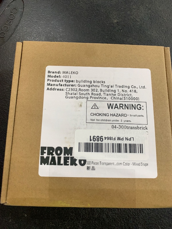 Photo 1 of 300 Pieces Transparent Clear Bricks Parts Pack, Classic Creative Bulk Blocks Set Blocks in Random Color - Mixed Shape