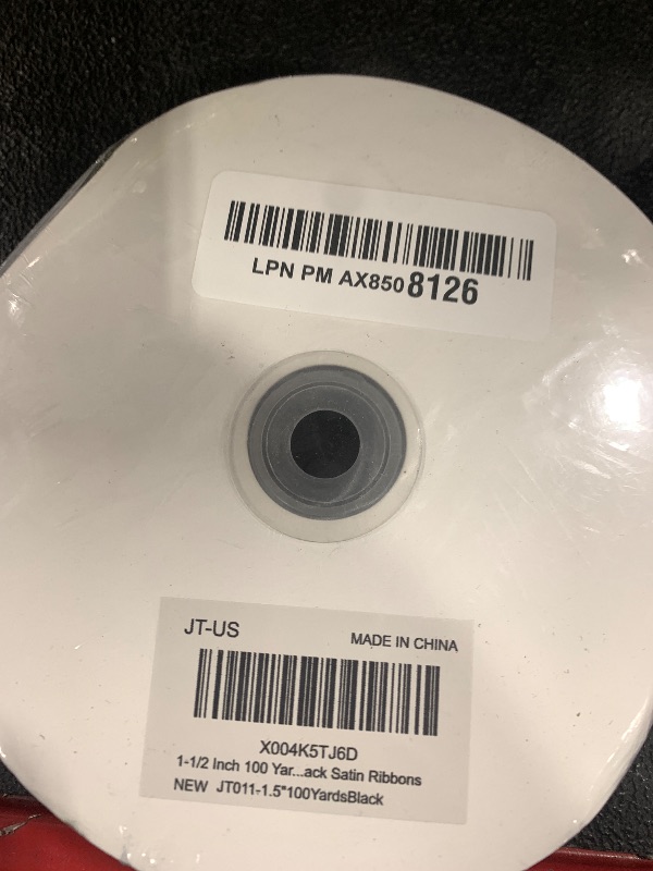 Photo 1 of 1-1/2 Inch 100 Yards Black Satin Ribbon, Solid Fabric Ribbon Roll for Flower Bouquet, Gift Wrapping, Roses Making, Handmade Crafts