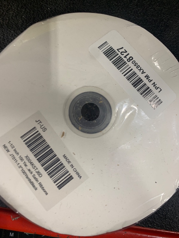 Photo 1 of 1-1/2 Inch 100 Yards Black Satin Ribbon, Solid Fabric Ribbon Roll for Flower Bouquet, Gift Wrapping, Roses Making, Handmade Crafts