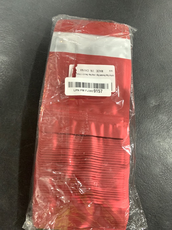 Photo 1 of 100 Pack Smell Proof Bags, Resealable Mylar Bags with Matte Window, Foil Pouch Stand-up Bags for Food Self Sealing Storage, Scratch Resistant Hand Storage Bags.(Red, 4.7×7.9 Inch)