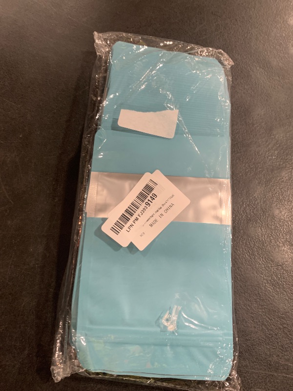 Photo 1 of 100 Pack Smell Proof Bags, Resealable Mylar Bags with Matte Window, Foil Pouch Stand-up Bags for Food Self Sealing Storage, Scratch Resistant Hand Storage Bags.(Blue, 4.7×7.9 Inch)