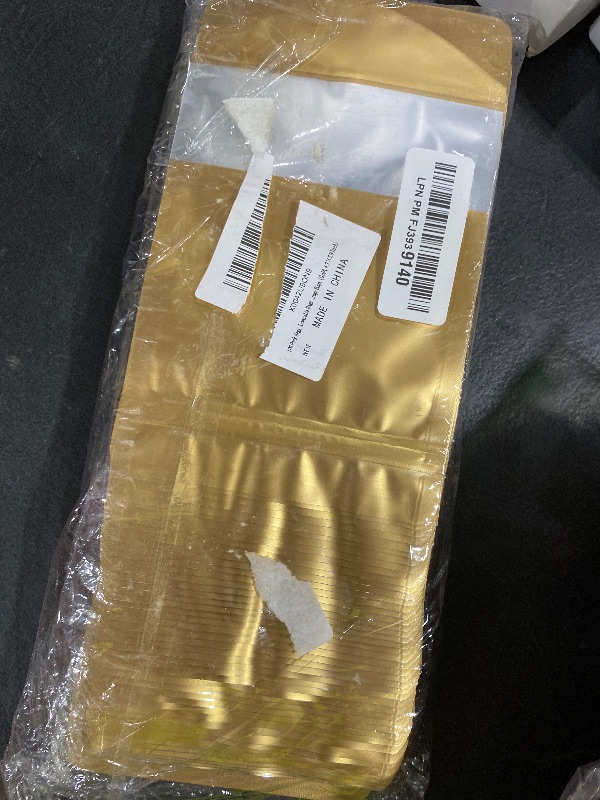 Photo 1 of 100 Pack Smell Proof Bags, Resealable Mylar Bags with Matte Window, Foil Pouch Stand-up Bags for Food Self Sealing Storage, Scratch Resistant Hand Storage Bags.(Gold, 4.7×7.9 Inch)