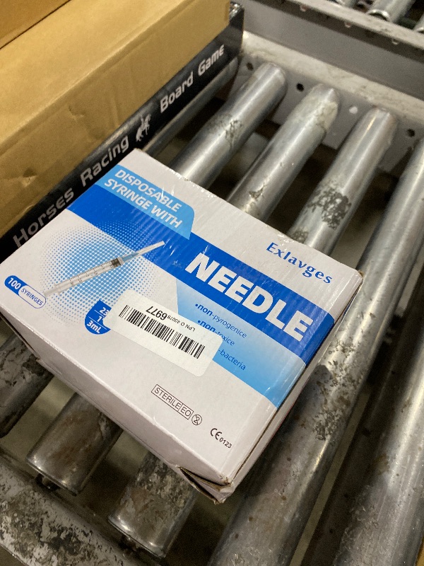 Photo 1 of 100 Pack Disposable 3ml/cc Lab Syringes with 23Ga 1 Inch Needle Luer Lock, Individually Sealed Packed