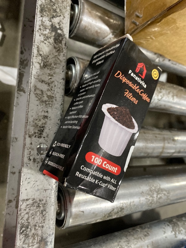 Photo 1 of 100 Count Fanativita K Cup Coffee Filters Disposable for Keurig Single Cup, Compatible with All Reusable K Cups (White)