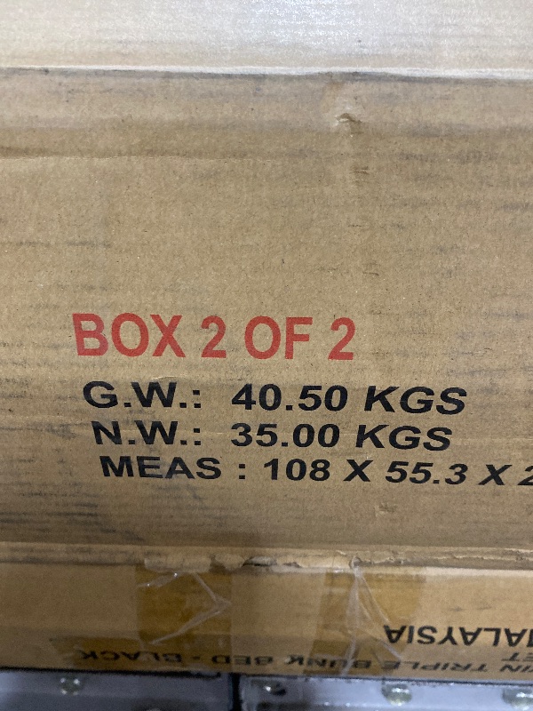 Photo 1 of TWIN TRIPLE BUNK BED BLACK