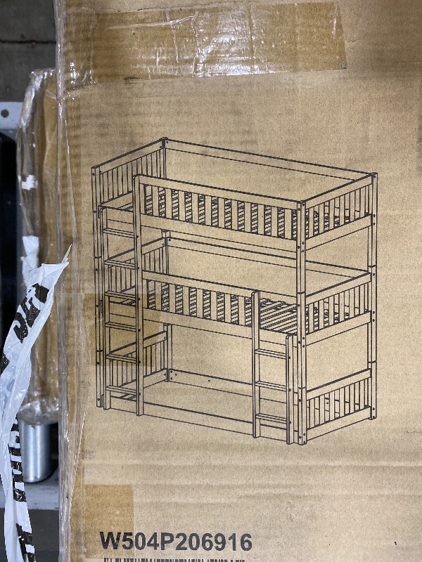 Photo 1 of TWIN TRIPLE BUNK BED BLACK