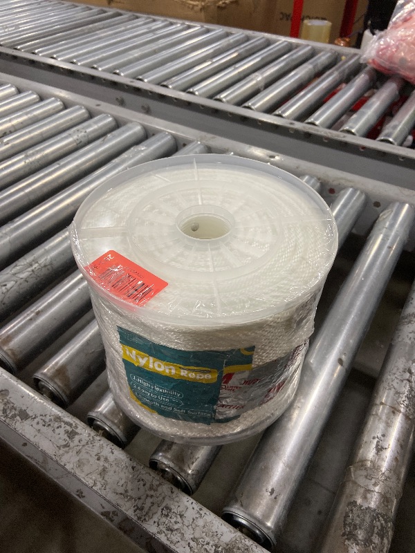 Photo 1 of 1/4 Inch Nylon Rope 500 Ft Solid Braid High UV and Abrasion Resistance, Multipurpose Tightly Braided Rope, Clothes Line, Flag Line, Marine and Outdoor Twine, Ideal for Indoor and Outdoor Applications