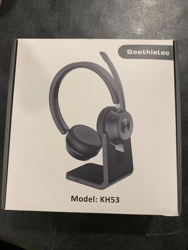 Photo 1 of (Upgraded Version) Wireless Headset, Bluetooth Headset with Noise Cancelling Microphone, Best Headphones with Mic Mute & USB Dongle for PC/Computer/Laptop/Cell Phones/Remote Work/Call Center