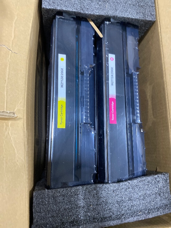 Photo 1 of 206X Toner Cartridges 4 Pack High Yield Pro MFP M283fdw M283cdw,Compatible for HP 206X 206A HP206A HP206X Toner Cartridges Set(with Chip) for Color Laserjet Pro MFP M283cdw M283fdw M255dw M255nw