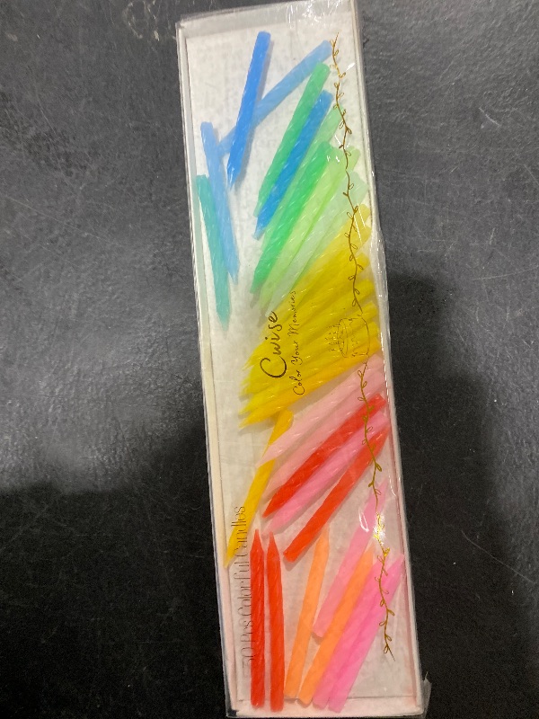 Photo 1 of 50-Count Spiral Birthday Cake Candles – Colorful Spiral Candles for Celebrations - Mini Pastel Rainbow Birthday Candles for Cake or Cupcake – 25 Different Rainbow Colors 25 Unique Colors (2 Each)