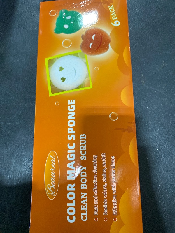 Photo 1 of 6 Pcs Scrubber Color Sponges,Non-Scratch Cleaning Sponges Kitchen,Temperature Controlled Kitchen Sponge for Washing Dishes,Household Bathroom Odor Resistant Scrubber-Bpa Free