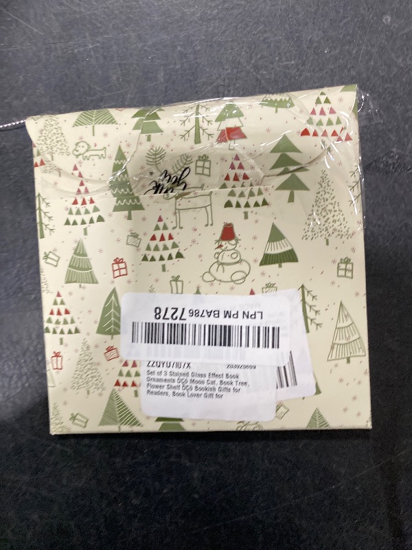 Photo 1 of 3pcs Book Ornament, Book Lovers Gifts, Bookish Gifts, Bookish Decor – Stained Glass Acrylic Book Ornament Set for Christmas Tree & Window Suncatcher, Christmas Ornament 2025