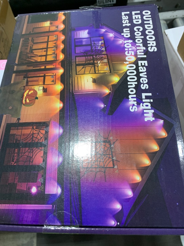 Photo 1 of 100FT Permanent Outdoor Lights, RGB LED Eaves Lights with APP/Remote Control, IP67 Waterproof LED String Lights for Christmas, Halloween, Garden Decor