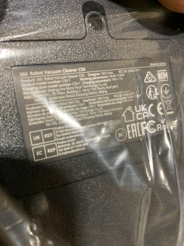 Photo 1 of + 360 C50 Robot Vacuum and Mop, 2600 Pa, Zigzag Cleaning, Scheduled Cleaning, Edge, Spot, Deep Cleaning, Compatible with Alexa and Google Assistant, Black